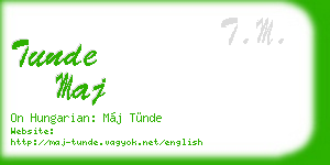 tunde maj business card
